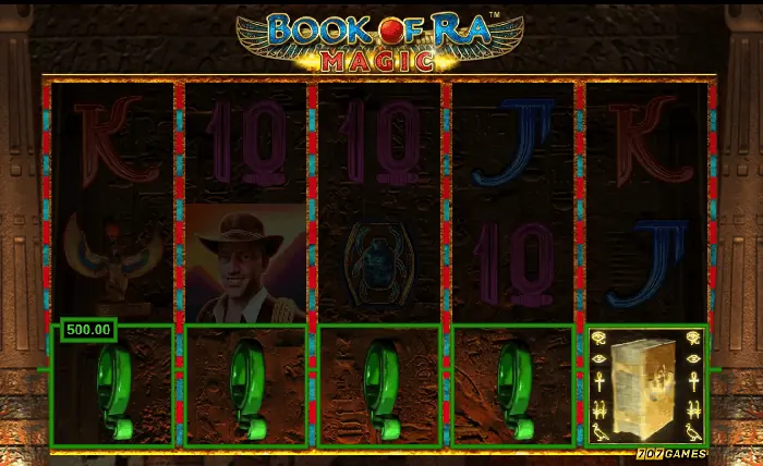 Book of Ra Magic mit einem expandierenden Symbol auf den Walzen